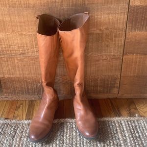 Sam Edelman Knee High Brown Leather Penny Boots